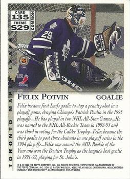 1995-96 Finest #135 Felix Potvin Back