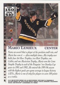 1995-96 Finest #150 Mario Lemieux Back