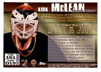 1995-96 Finest #161 Kirk McLean Back
