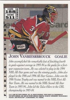 1995-96 Finest #188 John Vanbiesbrouck Back