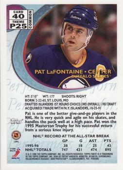 1995-96 Finest #40 Pat LaFontaine Back
