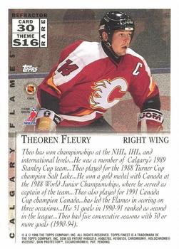 1995-96 Finest - Refractors #30 Theoren Fleury Back
