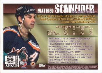 1995-96 Finest - Refractors #56 Mathieu Schneider Back