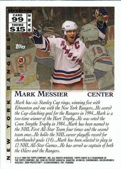 1995-96 Finest - Refractors #99 Mark Messier Back
