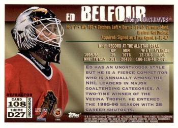 1995-96 Finest - Refractors #108 Ed Belfour Back