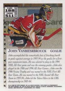 1995-96 Finest - Refractors #188 John Vanbiesbrouck Back