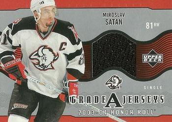 2003-04 Upper Deck Honor Roll - Grade A Jerseys #GA-MS Miroslav Satan Front