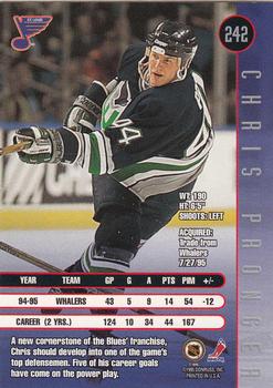 1995-96 Leaf #242 Chris Pronger Back