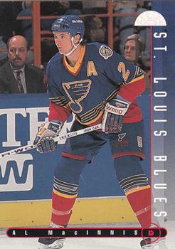 Al MacInnis autographed hockey card (St Louis Blues) 2003 Upper Deck  Victory #164