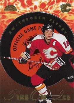 1995-96 Leaf - Fire on Ice #5 Theoren Fleury Front
