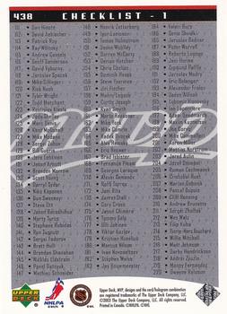 2003-04 Upper Deck MVP - Silver Script #438 Martin Brodeur Back