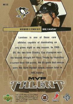 2003-04 Upper Deck MVP - MVP Talent #MT1 Mario Lemieux Back