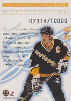 1995-96 Leaf - Freeze Frame #7 Mario Lemieux Back