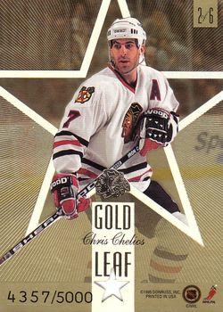 1995-96 Leaf - Gold Leaf Stars #2 Paul Coffey / Chris Chelios Back