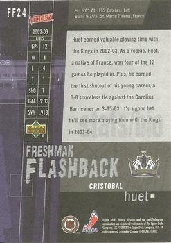 2003-04 Upper Deck Victory - Freshman Flashback #FF24 Cristobal Huet Back