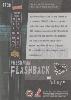2003-04 Upper Deck Victory - Freshman Flashback #FF38 Jim Fahey Back