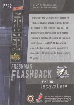 2003-04 Upper Deck Victory - Freshman Flashback #FF42 Vincent Lecavalier Back