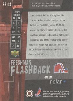 2003-04 Upper Deck Victory - Freshman Flashback #FF43 Owen Nolan Back