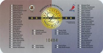 1995-96 Leaf Limited #NNO Checklist Front