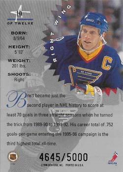 1995-96 Leaf Limited - Stars of the Game #10 Brett Hull Back