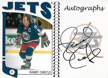 2004-05 In The Game Franchises Canadian - Autographs #A-RC2 Randy Carlyle Front