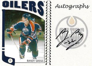 2004-05 In The Game Franchises Canadian - Autographs #A-RGR Randy Gregg Front