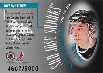 1995-96 Leaf - Road to the Cup #1 Ray Whitney Back