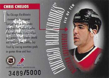 1995-96 Leaf - Road to the Cup #6 Chris Chelios Back