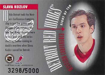 1995-96 Leaf - Road to the Cup #8 Slava Kozlov Back