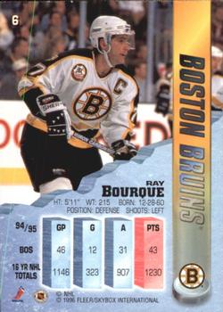 1995-96 Metal #6 Ray Bourque Back