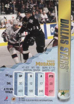 1995-96 Metal #42 Mike Modano Back