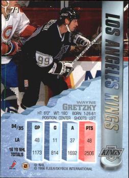 1995-96 Metal #71 Wayne Gretzky Back
