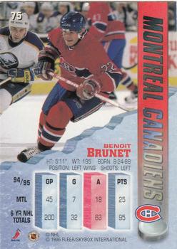 1995-96 Metal #75 Benoit Brunet Back