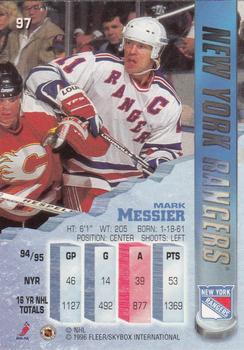 1995-96 Metal #97 Mark Messier Back