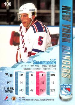 1995-96 Metal #100 Ulf Samuelsson Back