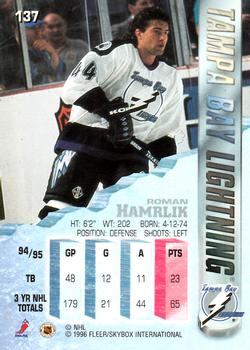 1995-96 Metal #137 Roman Hamrlik Back
