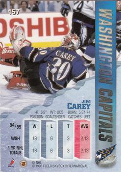 1995-96 Metal #157 Jim Carey Back