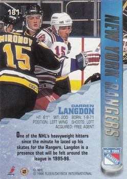 1995-96 Metal #181 Darren Langdon Back