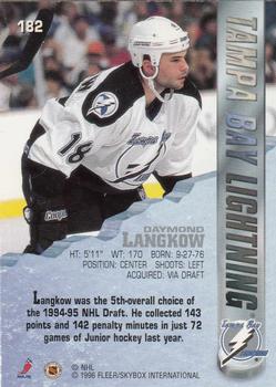 1995-96 Metal #182 Daymond Langkow Back