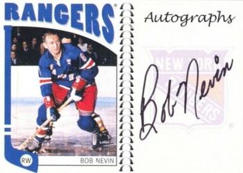 2004-05 In The Game Franchises US East - Autographs #A-BN1 Bob Nevin Front