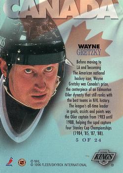 1995-96 Metal - International Steel #5 Wayne Gretzky Back