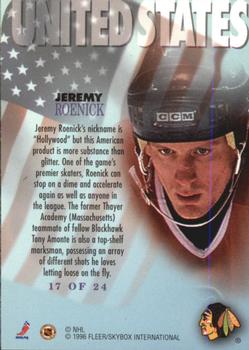 1995-96 Metal - International Steel #17 Jeremy Roenick Back