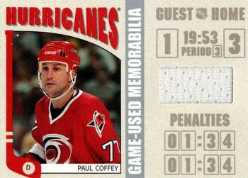 2004-05 In The Game Franchises US East - Game-Used Memorabilia #ESM-07 Paul Coffey Front