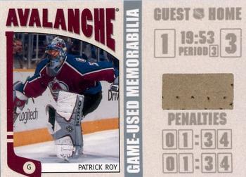2004-05 In The Game Franchises US West - Memorabilia #WSM-29 Patrick Roy Front