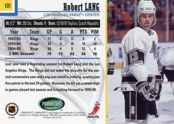 1995-96 Parkhurst International #101 Robert Lang Back