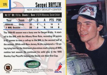1995-96 Parkhurst International #119 Sergei Brylin Back