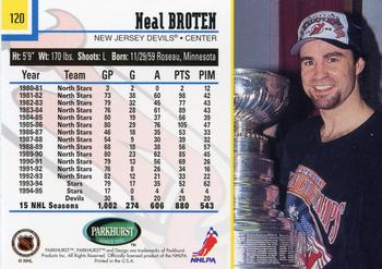 1995-96 Parkhurst International #120 Neal Broten Back