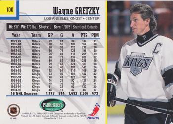 1995-96 Parkhurst International #100 Wayne Gretzky Back