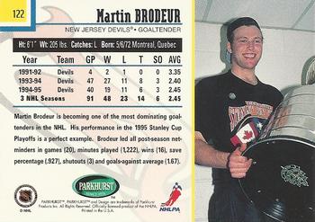 1995-96 Parkhurst International #122 Martin Brodeur Back