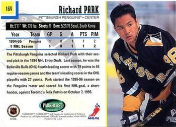 1995-96 Parkhurst International #169 Richard Park Back